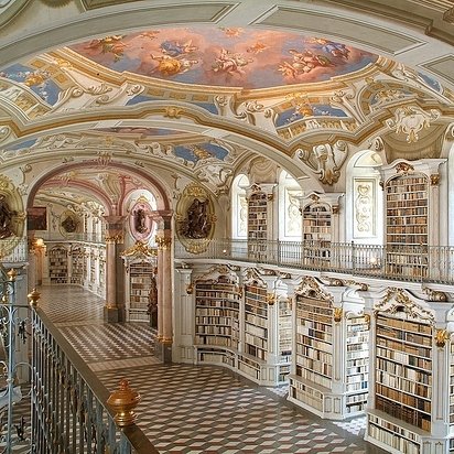 Library at the Benedictine Monastery of Admont, Admont, Austria